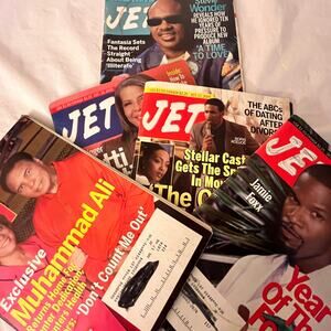 Vintage JET Magazines 2005 Lot of 5 Muhammad Ali Stevie Wonder Jamie Foxx